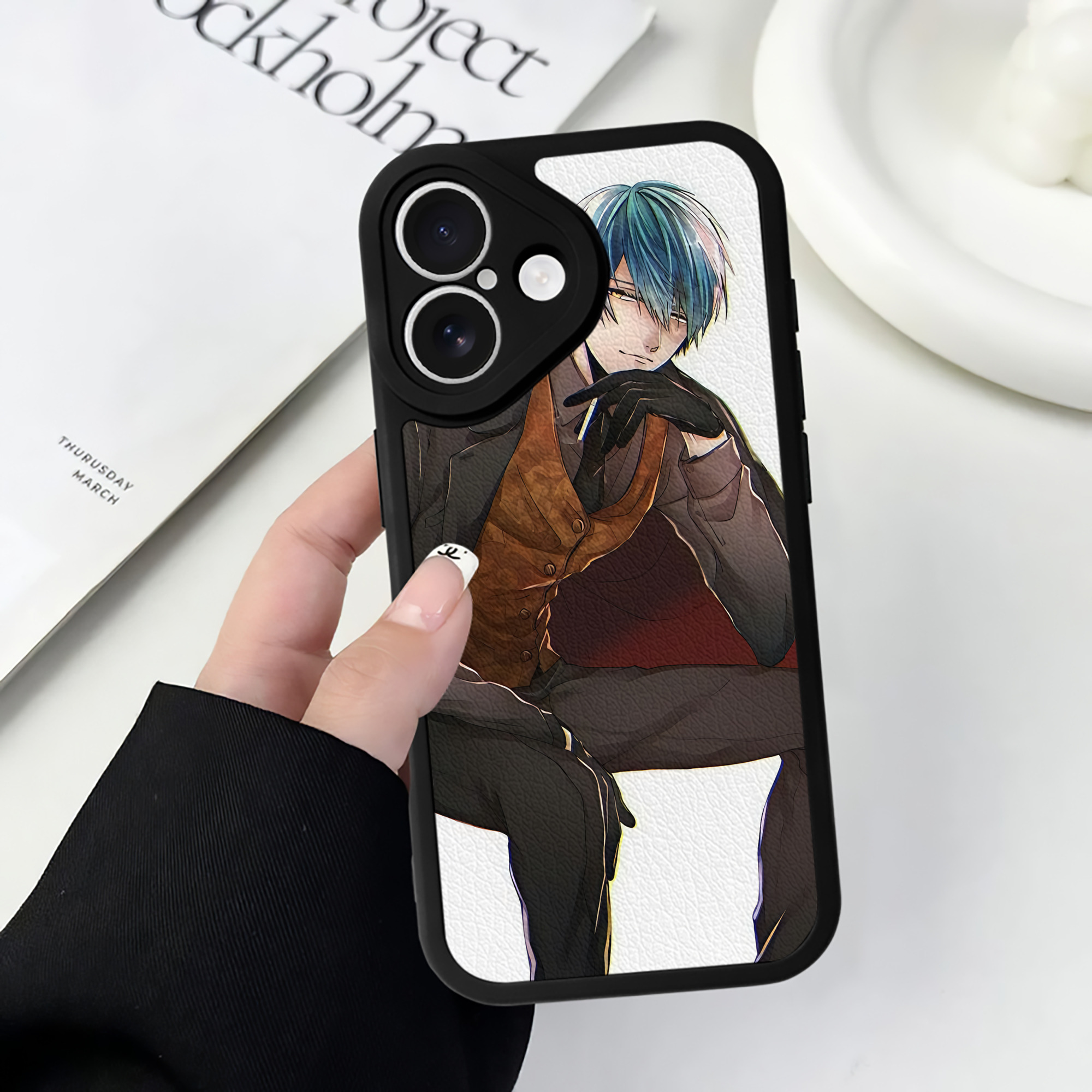 （画像用） 刀剣乱舞 Touken Ranbu 【iPhone 16シリーズ対応】シリコンスマホケース（レザー調） 材質：シリコン